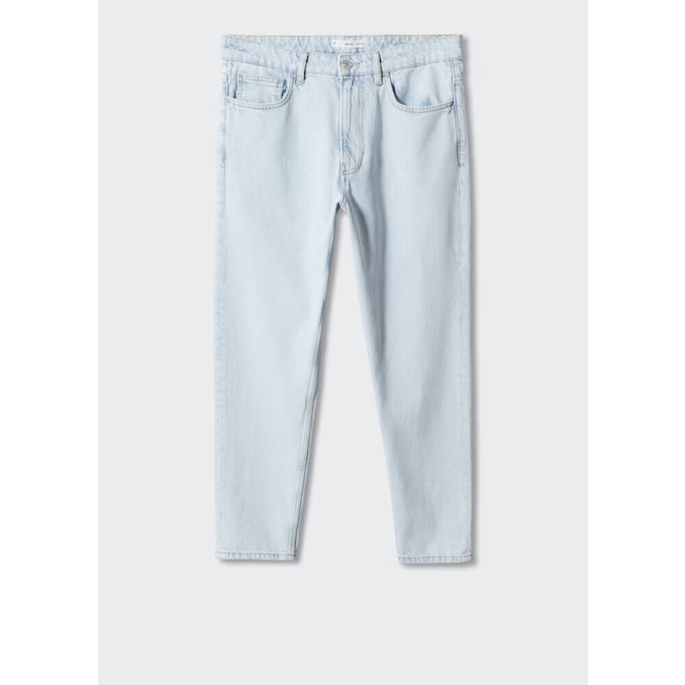 MANGO Mens Carrot-Fit Jeans Size 30 46IT - Inseam 26 bleach blue NWT